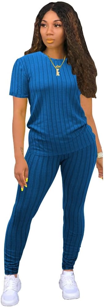 Nimsruc Two Piece Sets For Women Lounge Summer Outfits Casual Sweatsuits - Image 3