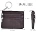 Leamekor Womens Mini Coin Purse Wallet Genuine Leather Zip Pouch Keychain Ring