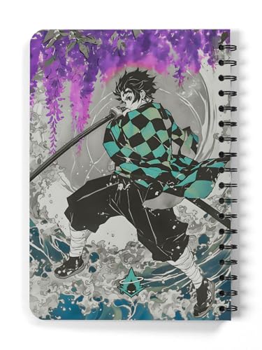 Image of ComicSense.xyz Anime Sketchbook Nichirin Warrior Printed A5 Spiral Drawing Sketch Book Unruled for Kids Students Gift