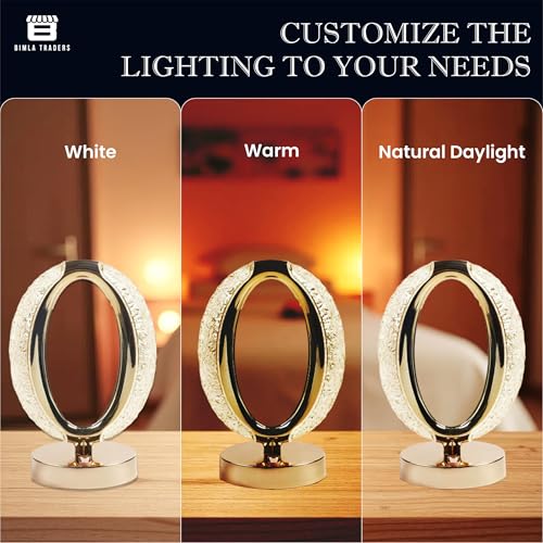 Image of CRAE Acrylic Night Desk Lamp, Portable, Romantic Acrylic Night Desk Lamp for Bedroom, Home Furnishing Decoration