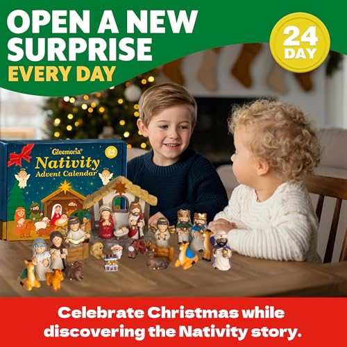 Nativity Advent Calendar 2026 Kids - 24 Days Light-Up Nativity Scene Set - image 7