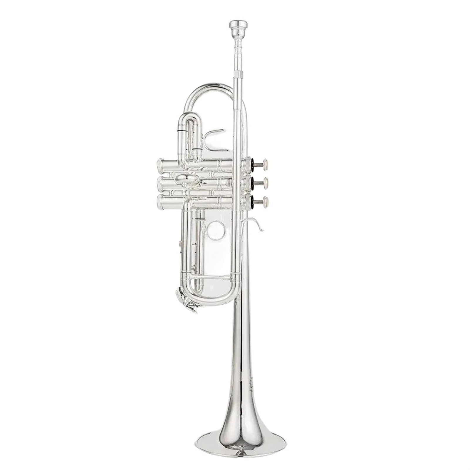 Tromba Strumenti Musicali A Tromba Professionale In Ottone Placcato Argento In Do Tromba In Do Piatto Con Custodia In Pelle