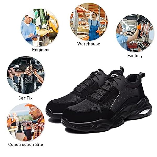 Lichtgewicht Werkschoenen Met Stalen Neus,Met Een Stevige, Schokbestendige Rubberen Antislipzool,▁