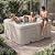 Lifesmart Bermuda LS100 4 Person Plug and Play Hot Tub and Outdoor Spa with 13 Jets, Black Cover, Digital Control Panel & Powerful 1.0HP Pump, Beige