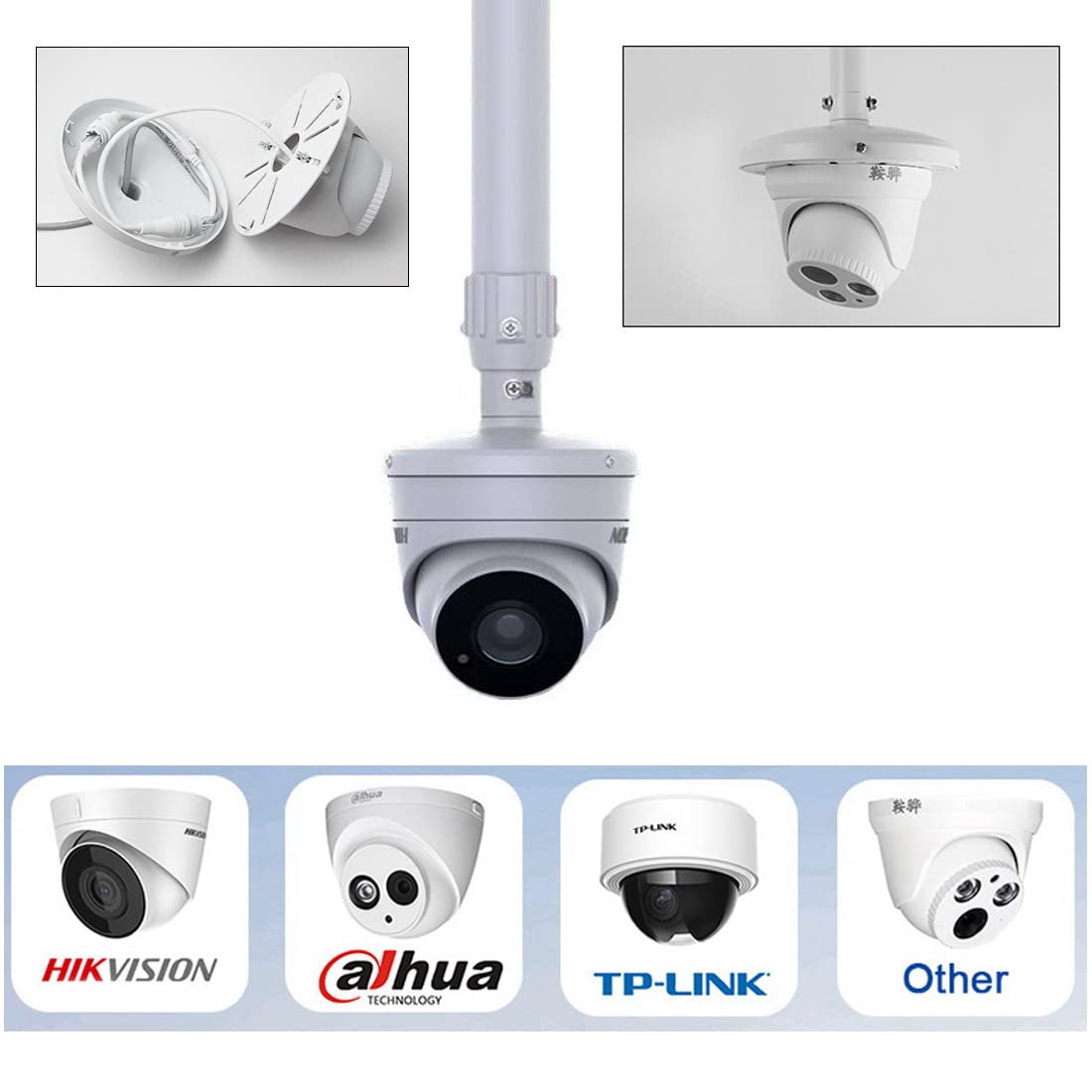 【可品】防犯IPカメラ⑥　HS-D071TQ-D　ホワイト 取付ブラケット付 未来工業 PV4B-BLNF 露出用四角ボックス 取付自在蓋 高耐候防雨型