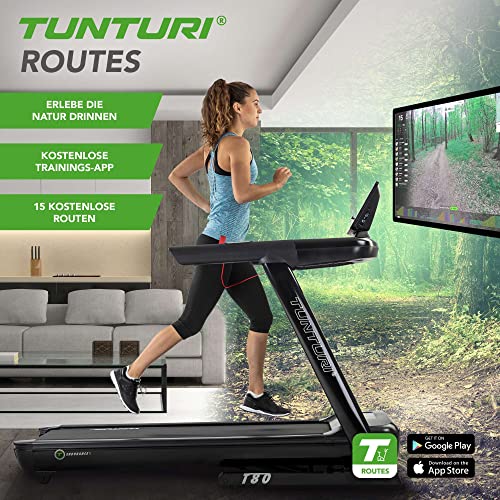 Tunturi T80 Endurance Laufband Klappbar - Walking pad - Für zuhause - LED Monitor - Laufband mit 44 Trainingsprogrammen… – Bild 3