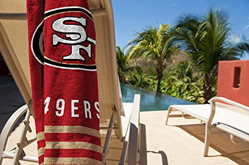 Image of Northwest NFL San Francisco 49ers Unisex-Adult Beach Towel, 30 inch x 60 inch, Stripes