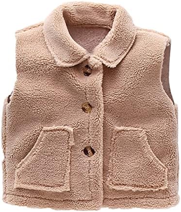 Kids Toddler Children Girls Boys Spring Winter Fleece Warm Thick Vest Clothes Toddler Tops Boys Undershirt Top Christmas Gifts for 10 Year Old Boys (Blue, 4-5 Years)