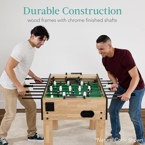 Best Choice Products Large 54 Inch Full-Size Foosball Table for Home, Game Room - Includes 2 Balls, 2 Cup Holders - Walnut - image 8