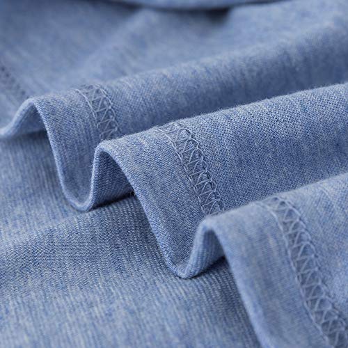 Image of Household Cotton Jersey Knit Pillowcases, Soft and Breathable Travel Pillow Cases with Envelope Closure, 13 inch x 18 inch 2 Pack (Beige Blue)