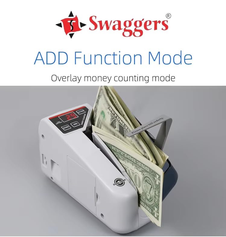 Image of Swaggers Handy Portable Mini Note Counting Machine /Cash Counting Machine for All New & Old Notes - Led Display
