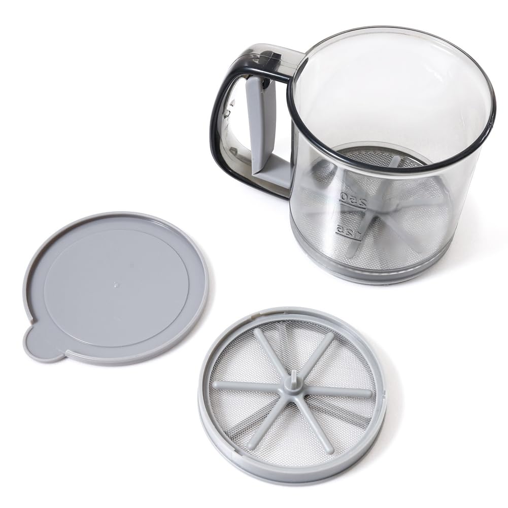 CTRLZS Semi-Automatic Flour Sifter, Transparent Non-Stick Sieve for Baking, Essential Kitchen Gadget and Accessory