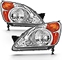 ACANII - For 2002 2003 2004 Honda CRV C-RV Headlights Headlamps Head Lights Lamps - Replacement Driver & Passenger Side