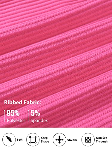 Mebius Girl's Crop Tops Ribbed Knit Cropped Tank Tops Sleeveless Round Neck Racerback Casual Cute Dance Top 6-14Y4