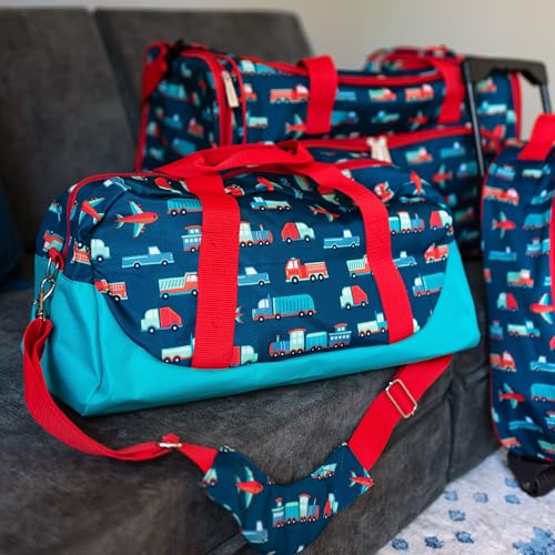 Image of Wildkin Kids Overnighter Duffel Bag - Carry-On Travel Bag for School & Sleepovers, Lightweight, Durable, Boys & Girls Ages 4-15 - Transportation