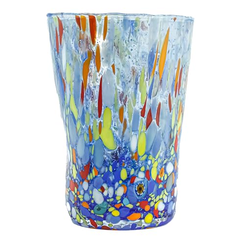 Verres de Murano bleu Millefiori le coffret cadeau idéal de mariage - 3