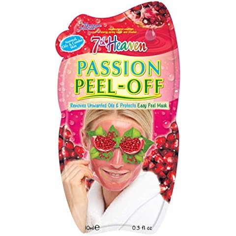 7th Heaven Passion Easy Peel-Off Face Mask with Juiced Raspberry and Pulped Pomegranate to Remove Unwanted Oils and Protect Cover