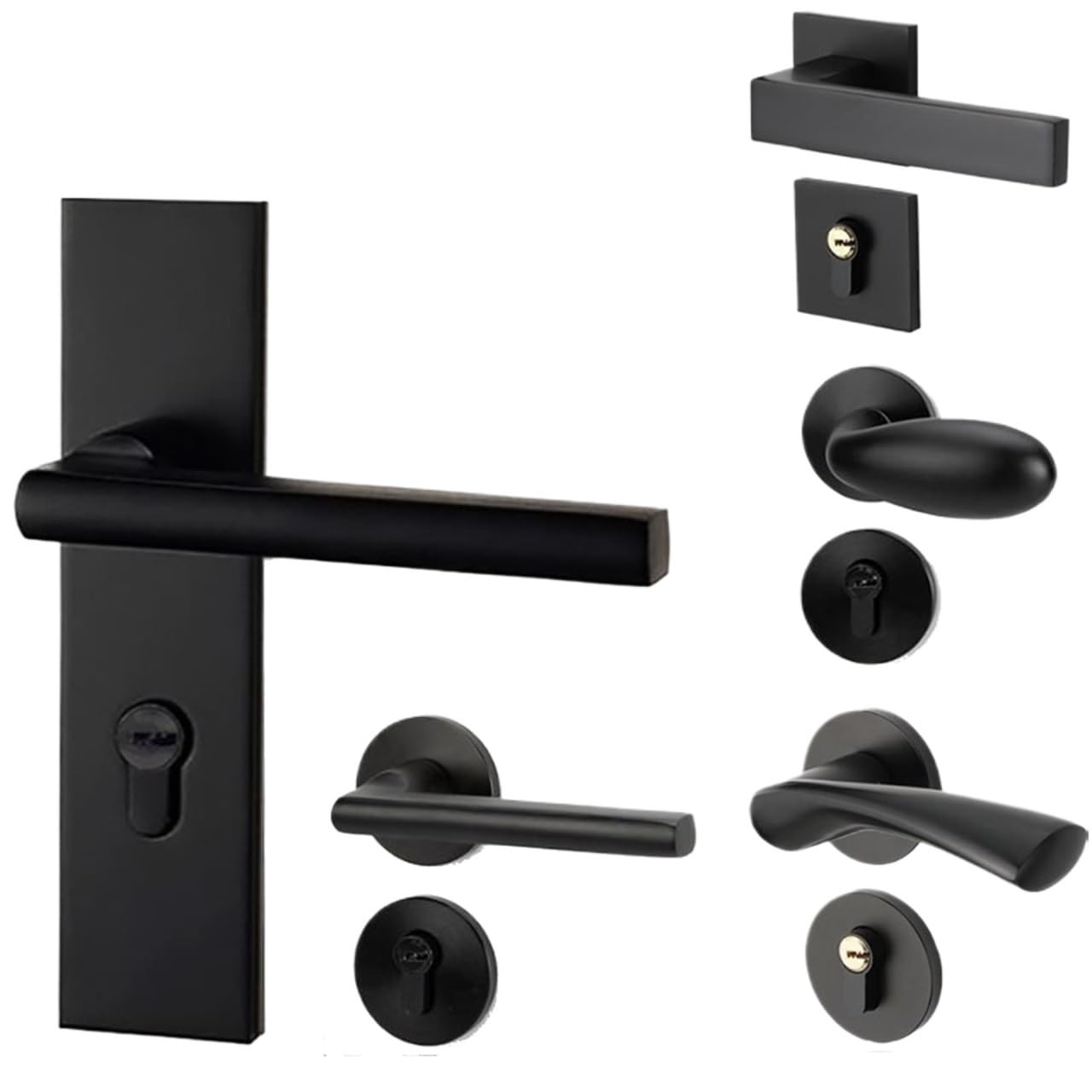 Poignée de porte intérieure avec verrouillage silencieux pour chambre