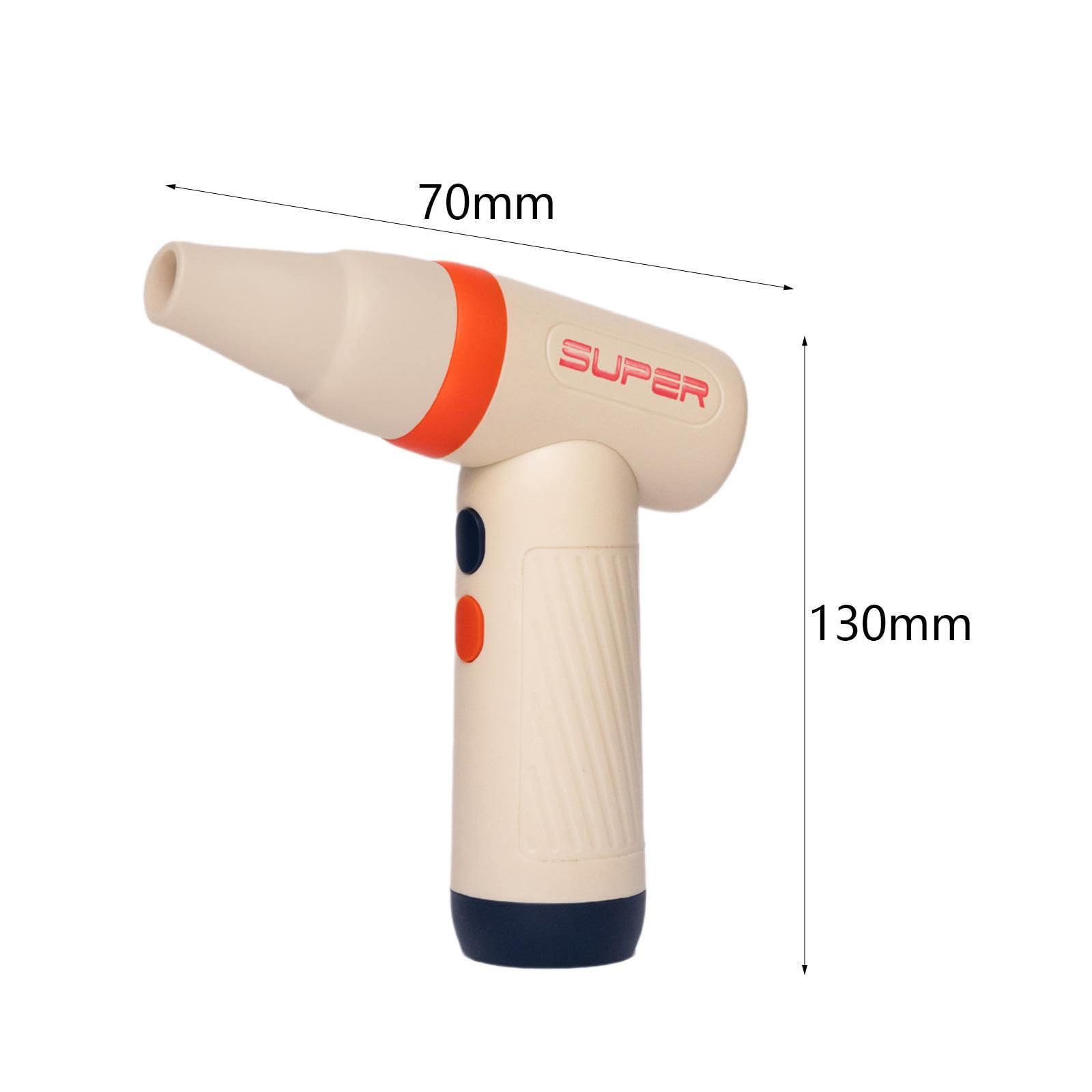 Colcolo Reise-Haartrockner (nur Kaltwindmodus), klein, professionell, 3 einstellbare Windstärken, schnelles Trocknen, für unterwegs, Salon, Zuhause, Geschenk, Orange