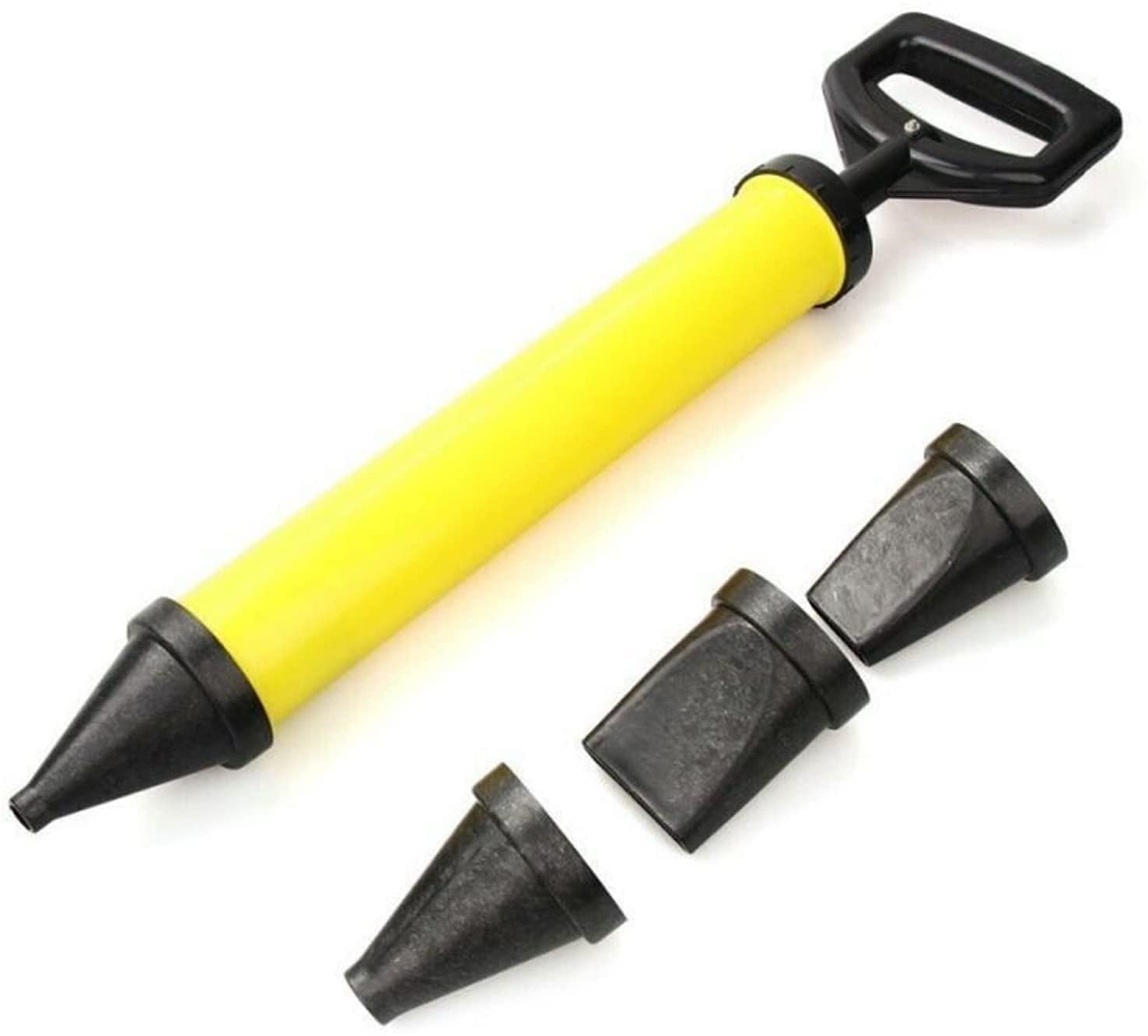 Drop Ship Pistola per Silicone in Acciaio Inossidabile Pompa per Calce in Cemento Set di 4 ugelli Applicatore per spruzzatore per Malta per Malta Strumenti di riempimento per Malta per calafataggio,