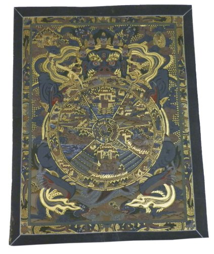 Amazon.co.jp: （並行輸入品） アジアン雑貨 ネパール仏画 六道輪廻図