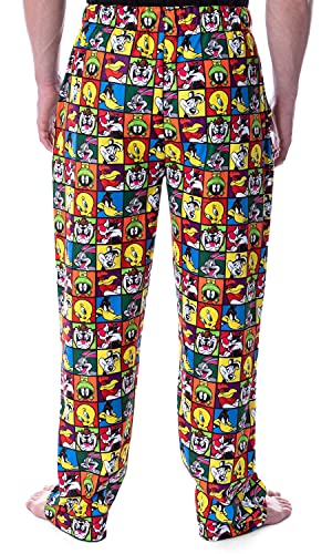 INTIMO Looney Tunes Men's Character Grid Allover Print Sleep Lounge Pajama Pants2