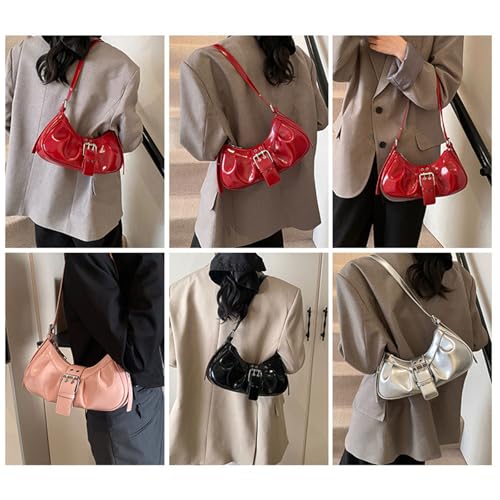 Sac à main plissé en cuir PU pour femme