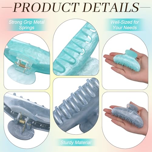 16 piezas grandes pinzas acrílicas para cabello miniatura 3