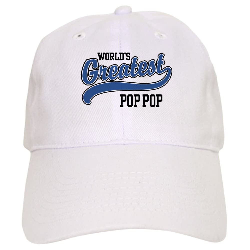 World's Best Poppop Embroidered Baseball Cap – Low Profile, 100% Cotton, Adjustable, Made In USA