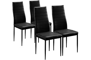 Conjunto de 4 elegantes sillas de comedor para una experiencia gastronómica refinada