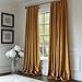 Lazzzy Velvet Blackout Curtains Thermal Insulated Room Window Drapes Super Soft Luxury Curtains for Living Room Bedroom Rod Pocket 2 Panels, Gold Brown, 52