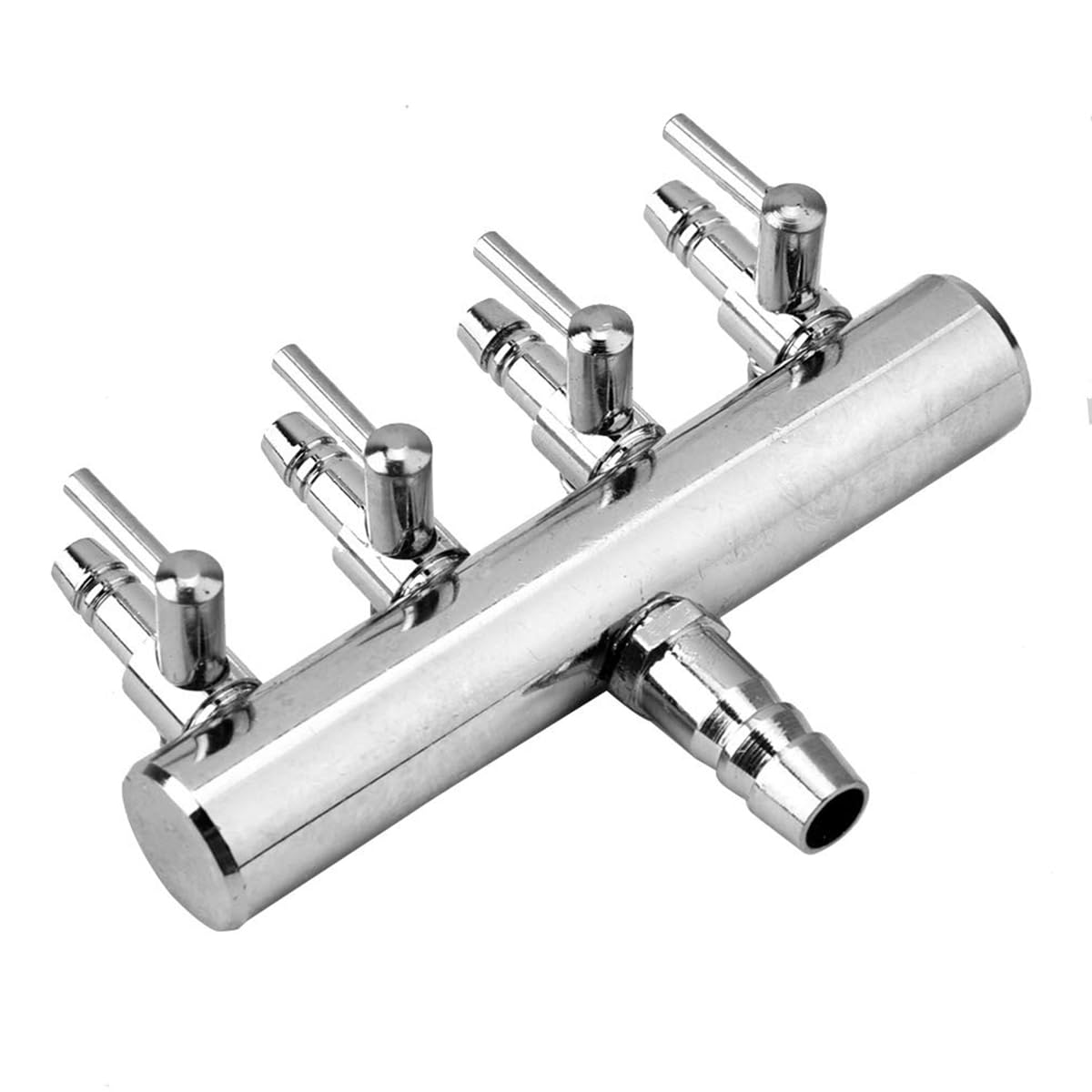 Répartiteur d'air Réglable en Acier Inoxydable pour Aquarium Valve Anti-Retour Entrée 8 mm Sortie 4 mm Séparateur De Flux d'air pour Aquarium pour Aquarium D'aquaculture Boîte à Poissons (4 Voies)