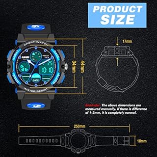 Dislocati Orologio Digitale Bambino, Regali per Bambini 5 6 7 8 9 10 Anni Maschio Orologio Contapassi Bambino Regali di Compleanno Giocattoli Bambini 4-9 Anni Orologio Sportivo Impermeabile