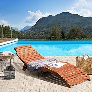 Devoko Patio Chaise Pool Lounge Outdoor Folding Wooden Lounge Chair for Outside Waterproof Lounge Chair (2 Piece) Devoko Patio Chaise Pool Lounge Outdoor Folding Wooden Lounge Chair for Outside Waterproof Lounge Chair 2 Piece