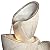 Three Urn with Leaves Asian Indoor Outdoor Floor Water Fountain with Light LED 30" High Cascading Resin for Garden Patio Backyard Deck Home Lawn Porch House Relaxation Exterior - John Timberland