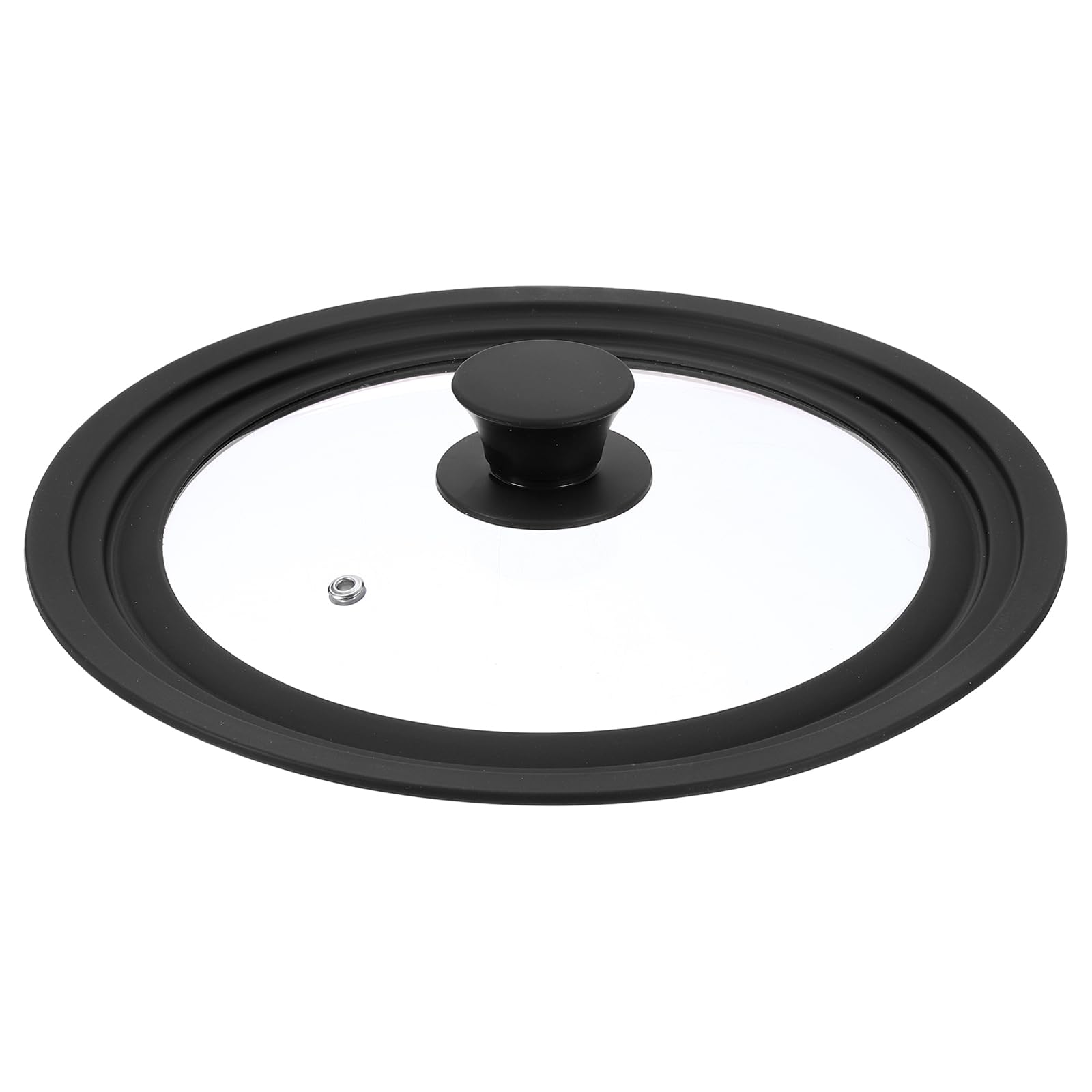 uxcell 1 tapa universal para ollas de 8.5, 9.5, 10 pulgadas de diámetro, tapas de repuesto con borde de silicona resistente al calor, tapa de ventilación de vapor para ollas, sartenes, sartenes, color