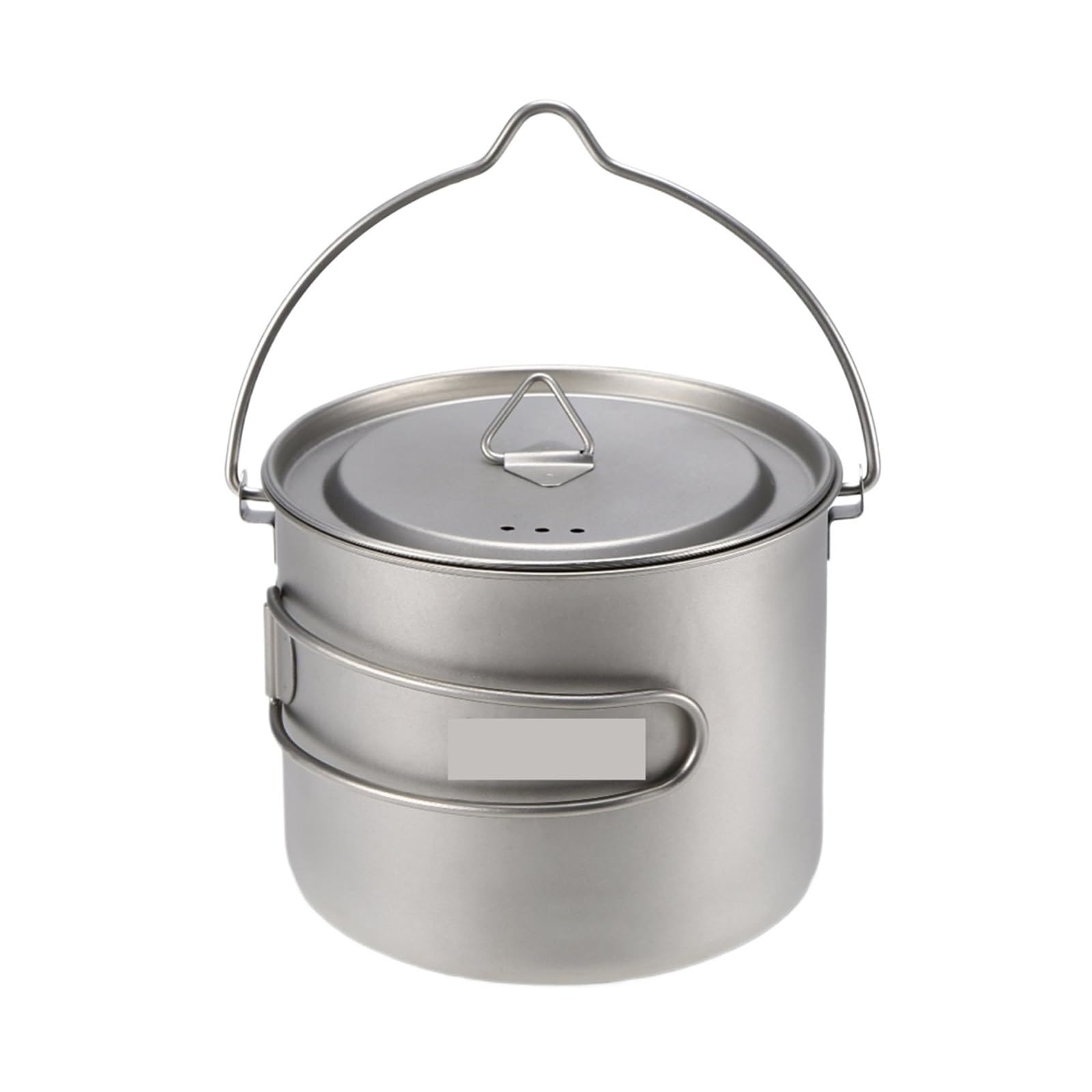 Generico Compatibile con Vaso da 900 ml/1600 ml Ultraleggero Portatile Appendere Coperchio e Manico Pieghevole Campeggio Esterno Escursionismo Zaino in Spalla
