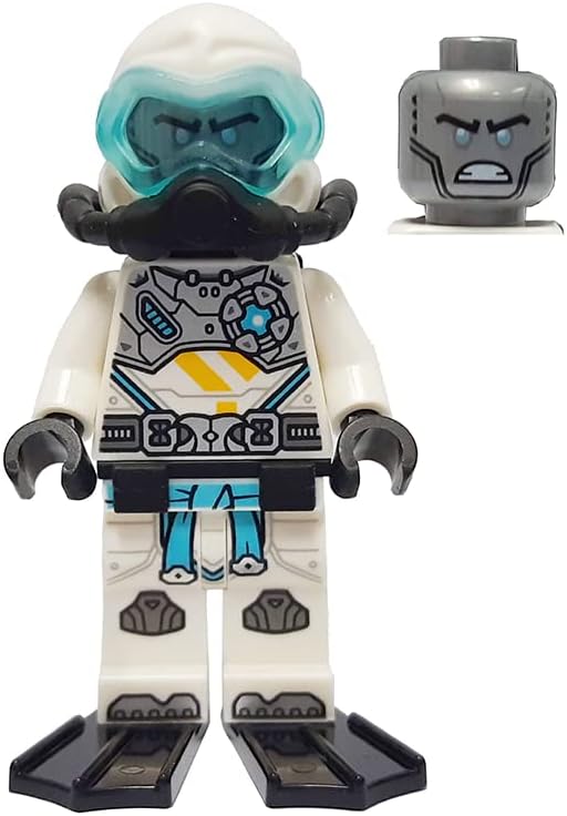 Miniatura 2 de LEGO Ninjago Zane Seabound en equipo de buceo con pistola de taladro y Katana