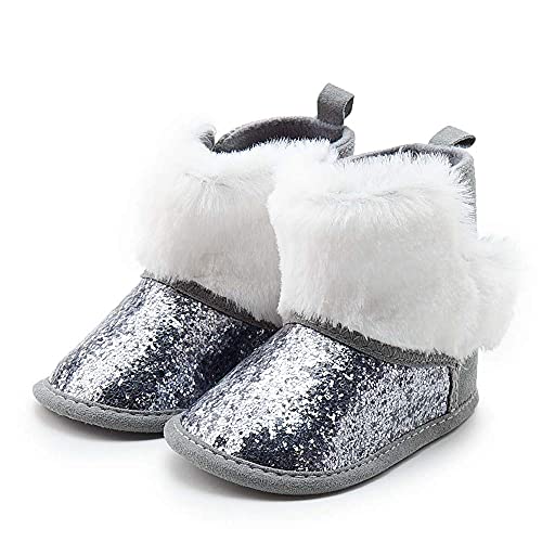Meckior Infant Baby Boys Girls Winter Snow Boots Mid Calf Warm Fleece Anti-Slip Soft Sole Toddler Prewalker Outdoor Boots Newborn Nursling Crib Shoes #TOP21
