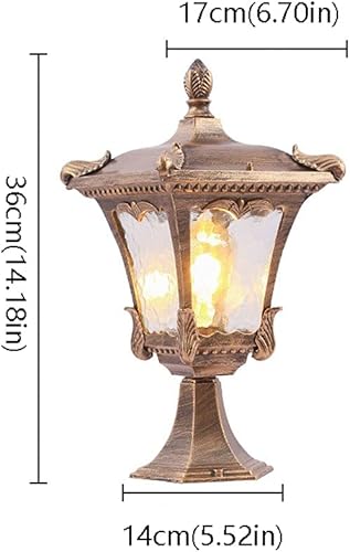 Miniatura 2 de Luces de poste al aire libre, pared exterior americana, estigma, faro, impermeable, para puerta de villa, lámpara de pilar, lámpara de pared moderna