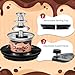 Huanyu 3-Tier Mini Chocolate Fountain Machine 10 Bamboo Skewers Removable Serving Tray 16-Ounce Chocolate Fondue Fountain for Party Birthday Wedding Chocolate Nacho Cheese BBQ Sauce Liqueurs (Black)
