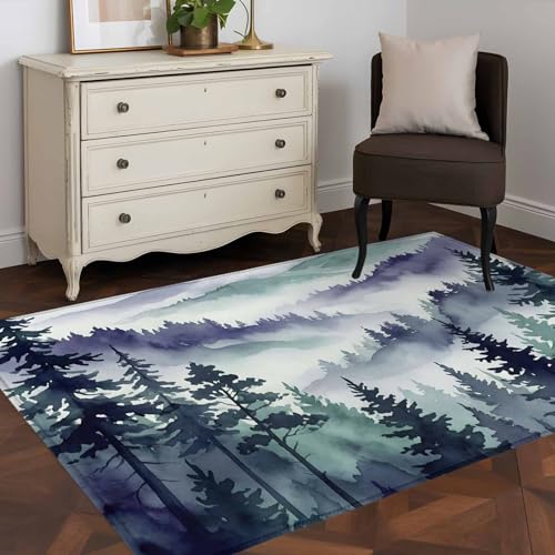 Tapete Decorativo Qibunaqu 3x5 Púrpura Suave Antideslizante miniatura 4