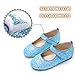 ADAMUMU Sparkly Girls Shoes Dress Up Shoes Princess Shoes for Girls Mary Jane School Uniform Dress Shoes in Performance, Prom and Graduation (Toddler/Little/Big Kids), Glitter Blue, 13M Little Kid