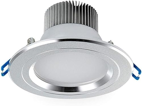 KjoiDWz Downlights Luces empotradas en el techo, lámpara de panel redondo Foco interior LED for pasillo, oficina, tienda, supermercado(12W)