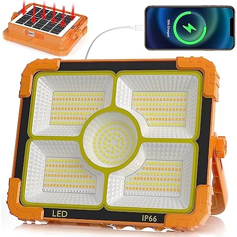 MUEZDUR 100W Rechargeable Work Light with Solar Cover