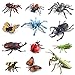 Volnau Bug Toys Figurines 12PCS Insect Toys Figures for Kids Toddlers Christmas Birthday Educational Bee Beetle Mantis Spider Ladybug Butterfly Plastic Model