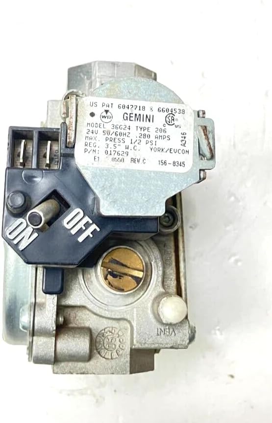 OEM Furnace Gas Valve GEMINI 36G24-206 FOR White Rodgers Replaces 17629 With 1 Year Warranty