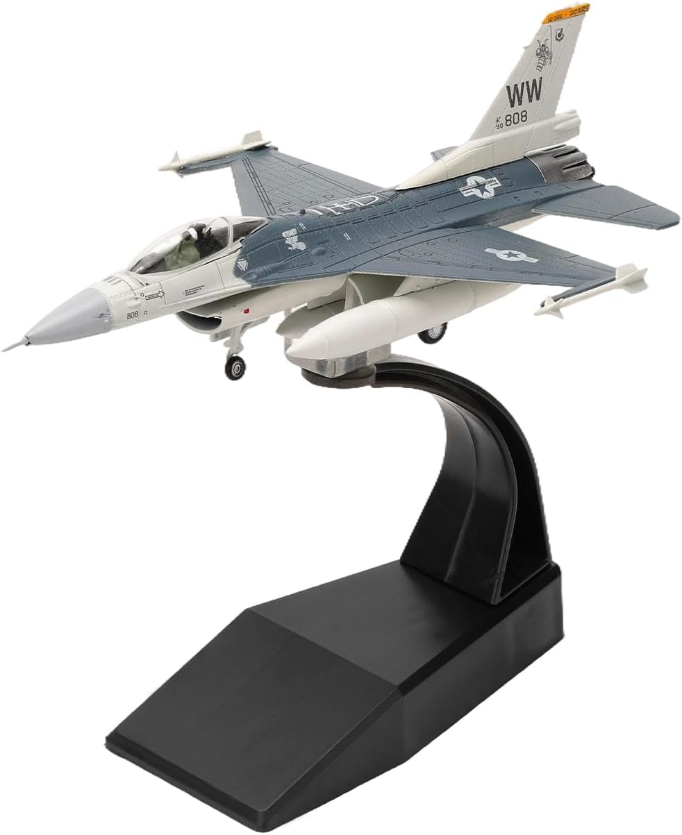 1:100 Scale F-16C Fighting Falcon Metal Fighter Jet Model Military Die-cast Aircraft Models for Collection or Gift