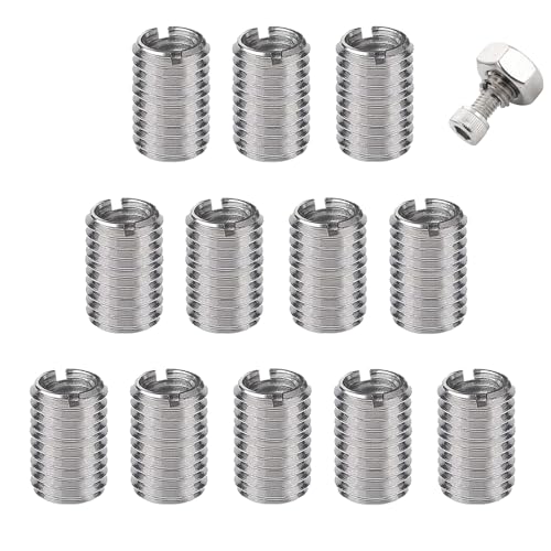 Tuerca reductora 12 piezas de rosca M8 a M10 Tuerca Reductora Tuerca Reductora Inserto de Acero Inoxidable Inserto de Rosca Piezas de Reparación para Ferretería Acero Inoxidable Accesorios de