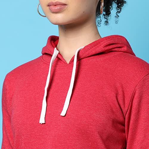 Image of PINACOLADA Women's Sweatshirt with Hoodie Regular Fit for Casual Wear | Cotton Blend Fabric | Hoodie Sweatshirt Crafted with Comfort Fit and High Performance for Everyday Wear